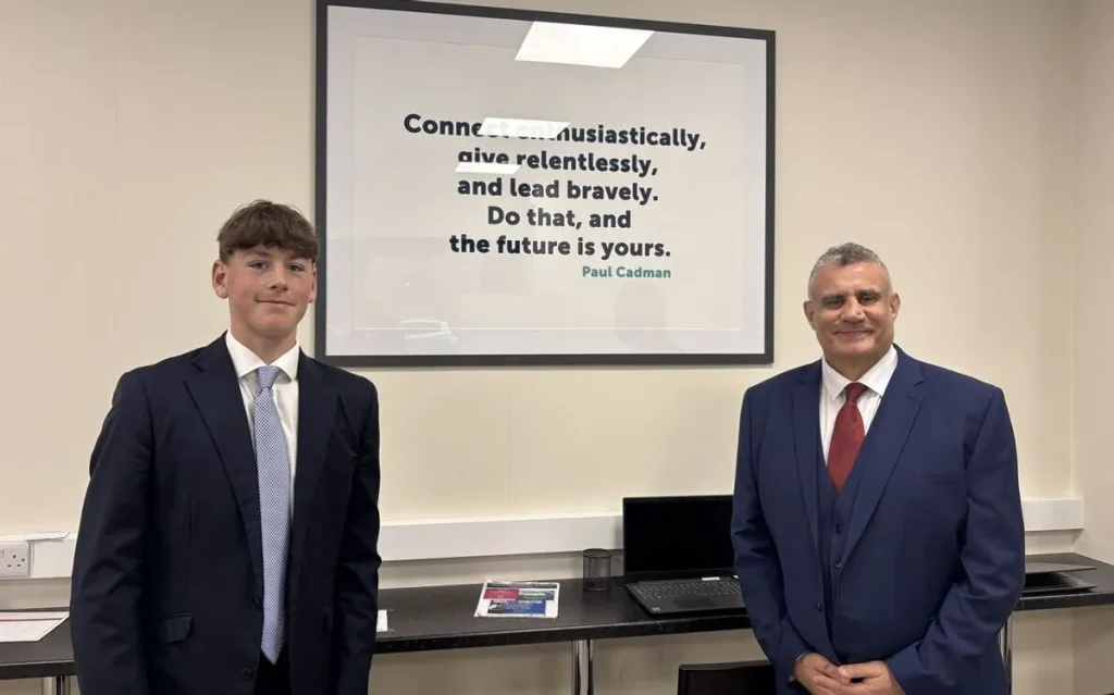 Paul Cadman with Oli Nugent Smith